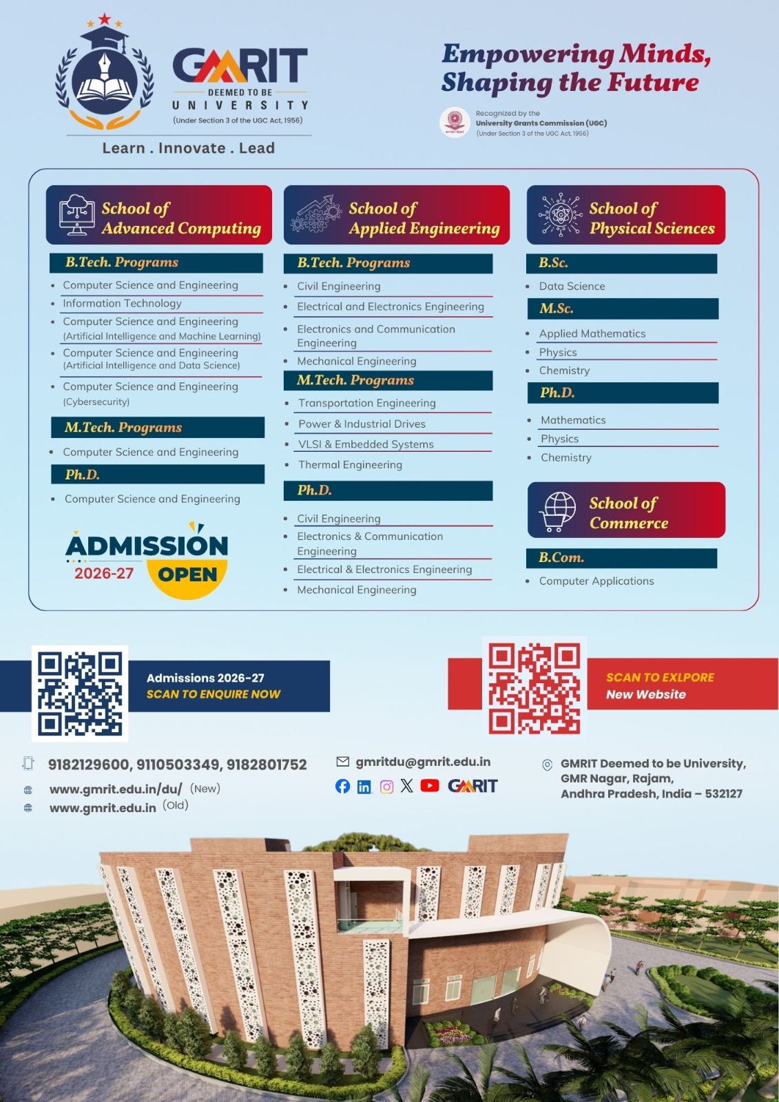 GMRIT Admission 2026